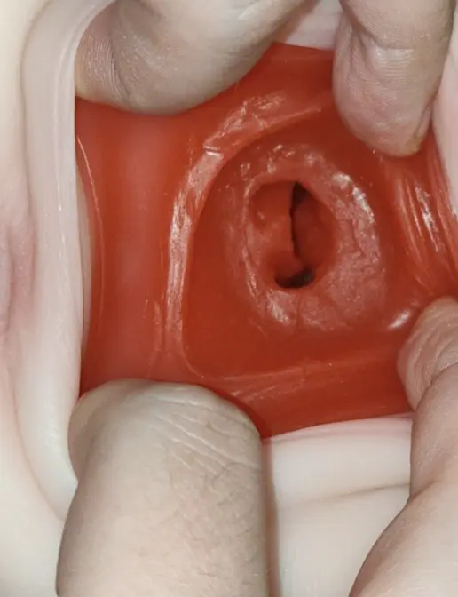 Pussy opening close-up