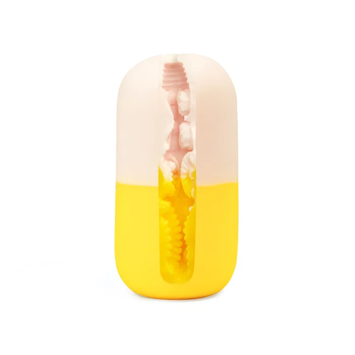 Capsule cutaway showing internal channel